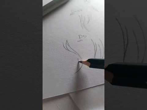 the only right way to use a pencil , how to draw hair tutorial #shorts