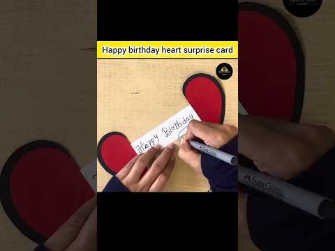 DIY Happy birthday heart surprise card #subscribe #diy #craft #viralvideo @5MinuteCraftsYouTube