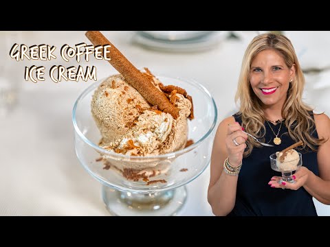 Greek Coffee Ice Cream WITHOUT an Ice Cream Maker?! (Yes, Really!)