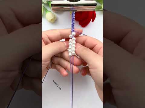 Quick double row bead weaving method, rope weaving skills sharing, simple braiding bracelet tuto