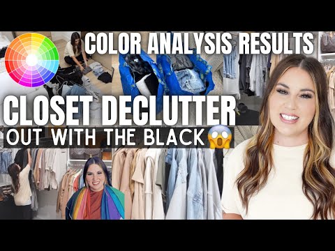 EXTREME CLOSET DECLUTTER + BIG CHANGES | SHARING MY COLOR ANALYSIS RESULTS | OUT WITH THE BLACK 😱