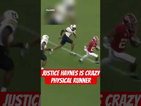 Justice haynes is crazy physical runner