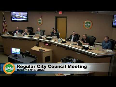 Regular City Council Meeting - 12/05/2023