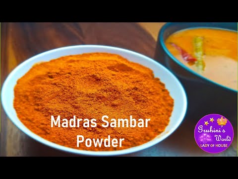 Authentic Sambar Powder Recipe | How to make Sambar Masala at Home