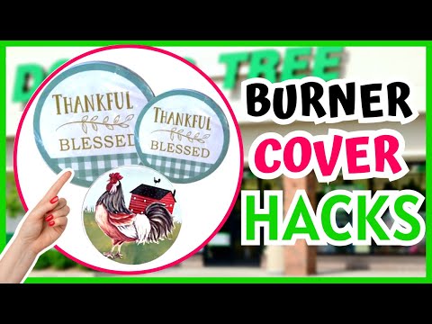 GORGEOUS DOLLAR TREE DIY CRAFTS Using Dollar Tree BURNER COVERS! STOVE TOP COVER DIY