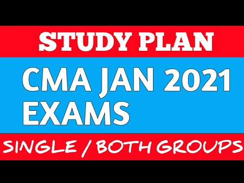 Last 30 Days Study Plan | CMA JAN 2021 Exams