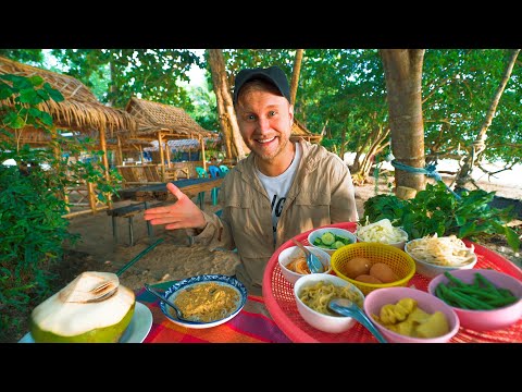 $2 THAI Food Paradise on the Beach / Real Jungle Cats / Krabi Thailand Motorbike Tour