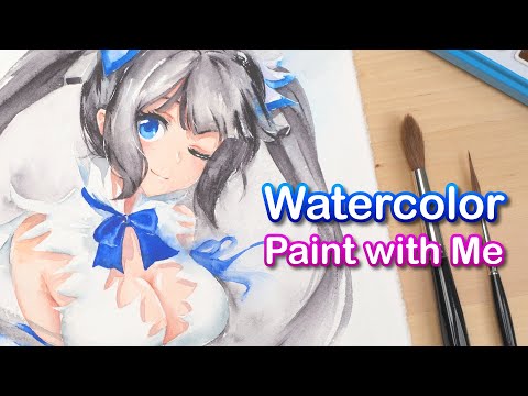 [Paint with Me] Anime Watercolor | Hestia from Danmachi