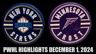 New York Sirens | Minnesota Frost PWHL Highlights Dec. 1/24