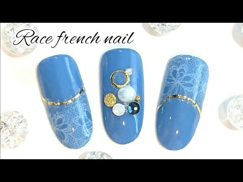 レース フレンチ ネイル❇️Lace pattern French nail