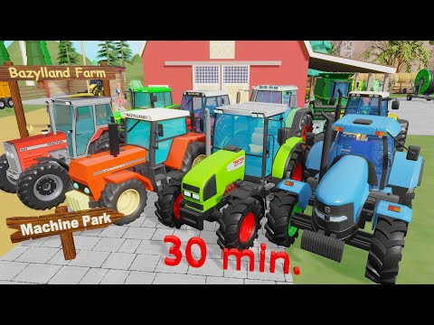 Colorful Tractors or 30 Minutes of Animation about Tractors & Colorful Machines on the Animated Farm