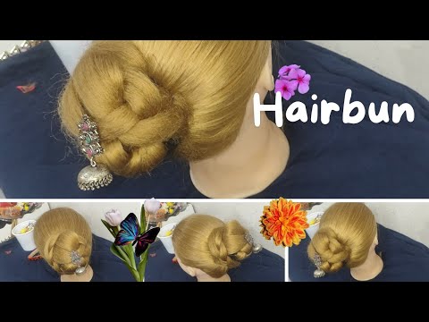 Beautiful Braid Puff Bun Hair style 🥳👍||Hairdo, #trending#youtube #1000subscriber #youtuber#viral