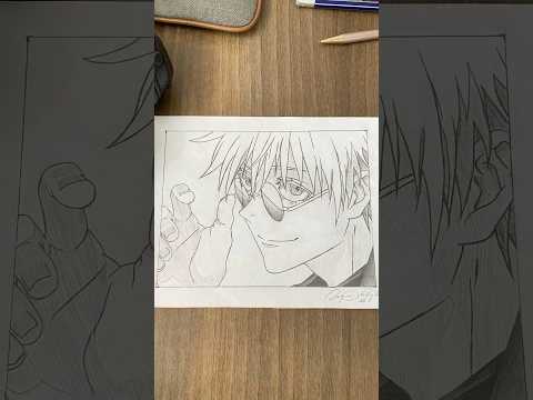 GOJO SATORU SKETCH‼️✨😍 #anime #gojo #jujutsukaisen #howtodrawanime #reels