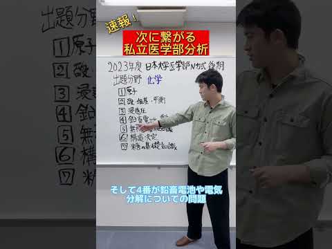 【化学】2023年度日本大学医学部N方式Ⅱ期化学出題分野#shorts