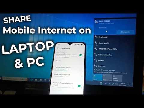 How to connect internet from mobile to PC or laptop via hotspot (OPPO MOBILE)