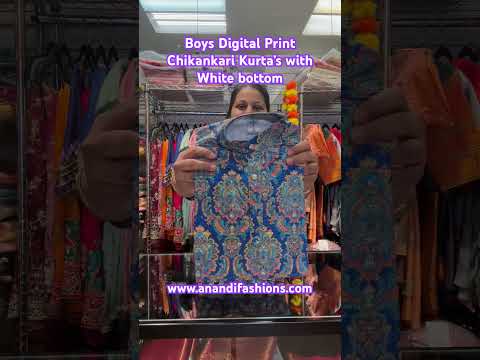 Boys Digital Print Chikankari Kurta’s set-Size 4 to 11 available! #boys #indianwear #kurtapajama