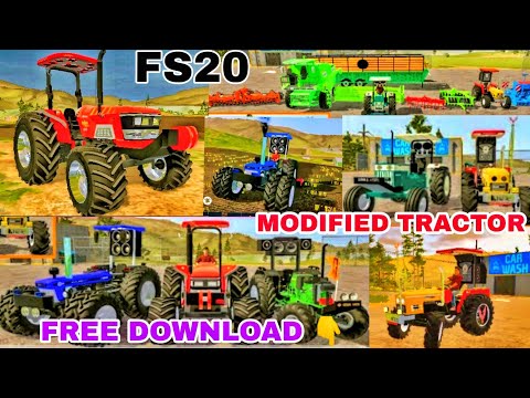 Fs20🔥 indian💥 tractor mod download🚨 link || all 🚜tractor modified || tractor⚠️ game || 100% working