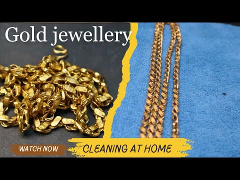 gold jewellery full shining వచ్చేలా ఇంట్లోనే cleaning 💁‍♀️ / how to clean gold jewellery at home