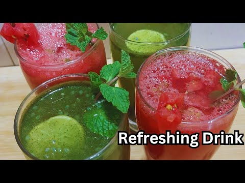 2 Easy Refreshing Summer Drink Recipe | जो आपको गर्मियों में तरोताजा कर दे Nimbu Pudina/Watarmelon