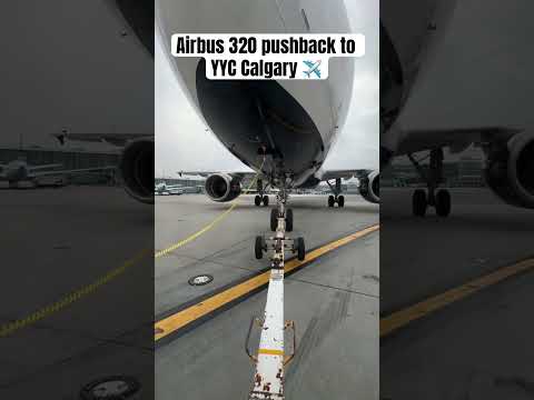 Airbus 320 pushback to YYC Calgary ✈️ #airbus #aviation #airplane