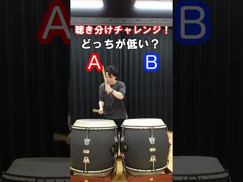 どっちの太鼓の音が低い？ #drum #和太鼓 #太鼓