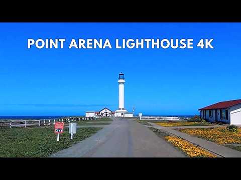 Point Arena Lighthouse | California Coast 4K Scenic Drive Tour