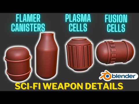 Designing Sci-Fi Weapon Details in Blender - Beginner Friendly