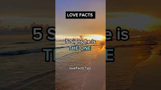 5 signs he is THE ONE ❤️ | Girls Crush Facts and Love Facts about Boys #shorts