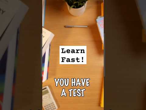 Learn quickly and effectively for a Test (or anything!)