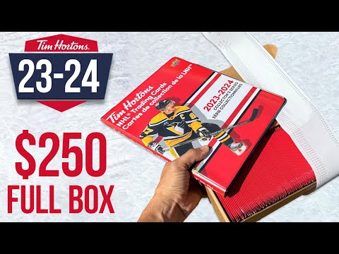 CAN YOU GET A FULL SET?? 23-24 Tim Hortons Hockey Cards Full Box  Break