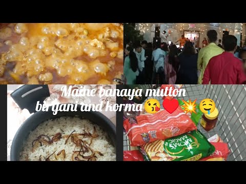 Maine banaya mutton korma aur mutton biryani 🤤💥💯 | maine kya Naya khareeda 🤔? #youtubevideos