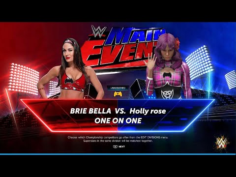 WWE 2K24: AWA main Event: Brie bella vs Holly