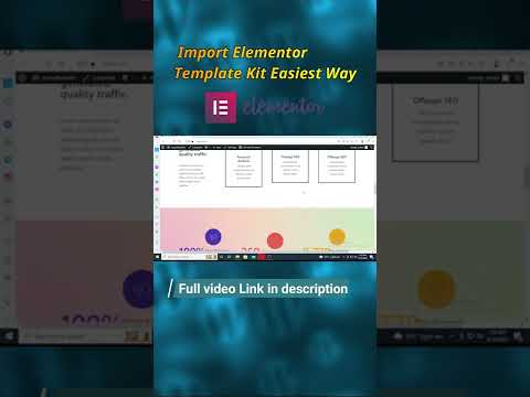 How To Import Elementor Template Kit Easiest Way