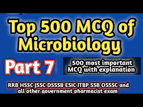 top 500 MCQ of microbiology#rrb pharmacist exam#pharmamcq#governmentpharmacistexampreparation