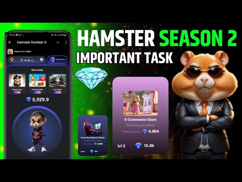 HAMSTER KOMBAT SEASON 2 IMPORTANT TASK | HAMSTER KOMBAT S2 IMPORTANT UPDATE TODAY | HAMSTER LISTING