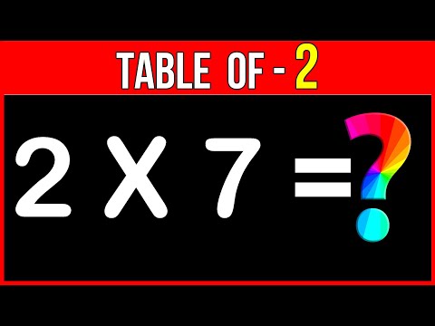 Table of 2 | Multiplication Tables for Kids | Math Tables