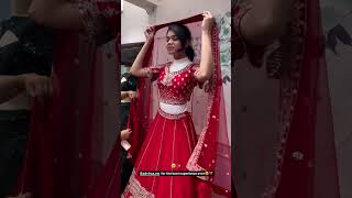 This Red Lehenga is Serving Looks and Turning Heads Bridal Beauty at Its Finest! ❤️✨ #weddingattire