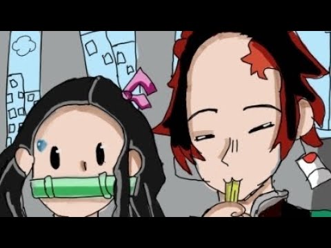 speed paint of nezuko and tanjiro