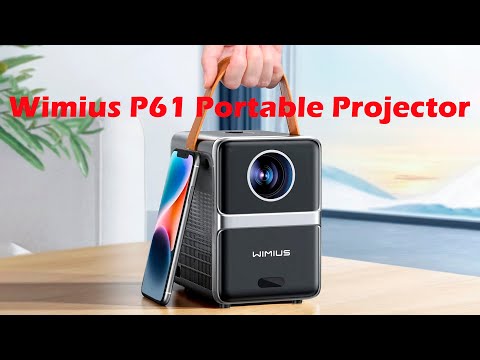 Wimius P61 Portable Projector 8000Lumens 5G WiFi Bluetooth Theater Projector Support Full HD 1080P.