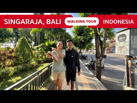 Bali's new tourist center 🇮🇩 BALI WALKING tour in SINGARAJA Bali 2024 | Indonesia