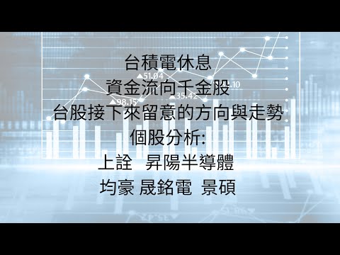 10月21日:台積電休息，千金股接力；台股即將突破24000，該留意方向及走勢? #台股分析 #台積電 #輝達 #AI #廣達 #鴻海 #晟銘電 #景碩 #昇陽半導體 #均豪