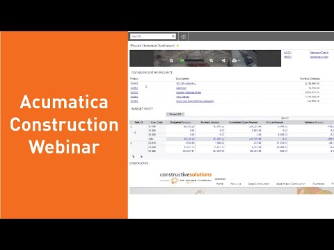 Acumatica Construction Webinar