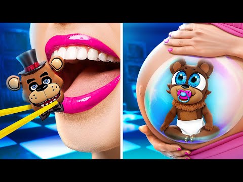 Freddy's Baby is BORN?! 😱 Five Nights at Freddy’s Pregnant Hacks and Parenting Struggles