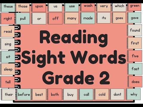 Sight Words / Reading Practice for Kids / Reading for Kids / Dolch Sight Words Grade 2 (46 words)