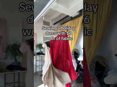 Sewing a holiday dress for six dollars worth of fabric