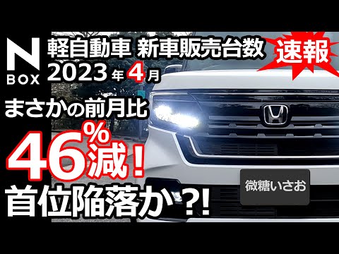 結構減りましたね！💦【2023年4月 軽自動車＆普通車 新車販売台数ランキング！】ホンダ NBOX 前月比46％減