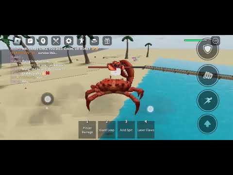 my new friend gave me a new crab #subscribemychannel #roblox #videogamememes #strongestbattelgrounds