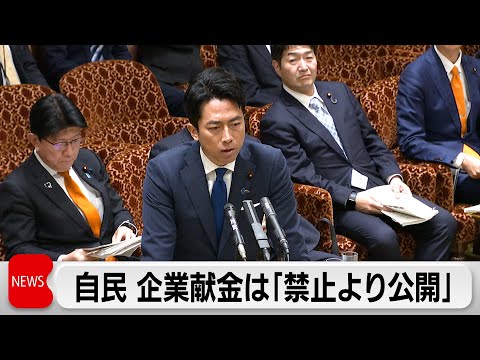 自民 企業・団体献金は「禁止よりも公開」立憲は禁止主張