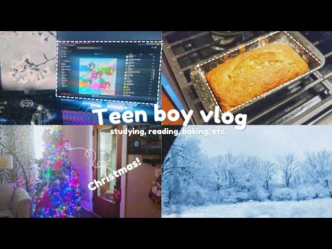 Teen boy vlog. 01🍃🎮!!: Reading Manga, baking, studying, gaming!!