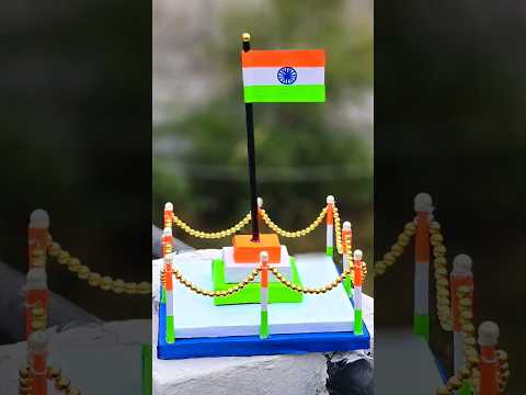 How to make Beautiful INDIAN Flag with paper / INDIAN flag making / #harghartiranga #shorts